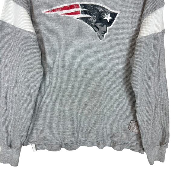 NFL Vintage Collection Reebok Shirt New England Patriots Mens Gray Long Sleeve - Picture 4 of 10